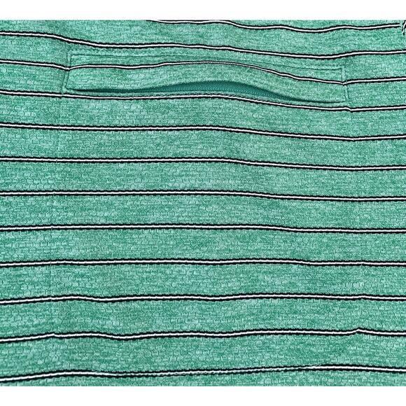 DULUTH Trading Co. Mint Green Striped Polyester/Nylon Polo Shirt Mens SIZE LARGE - Picture 3 of 7